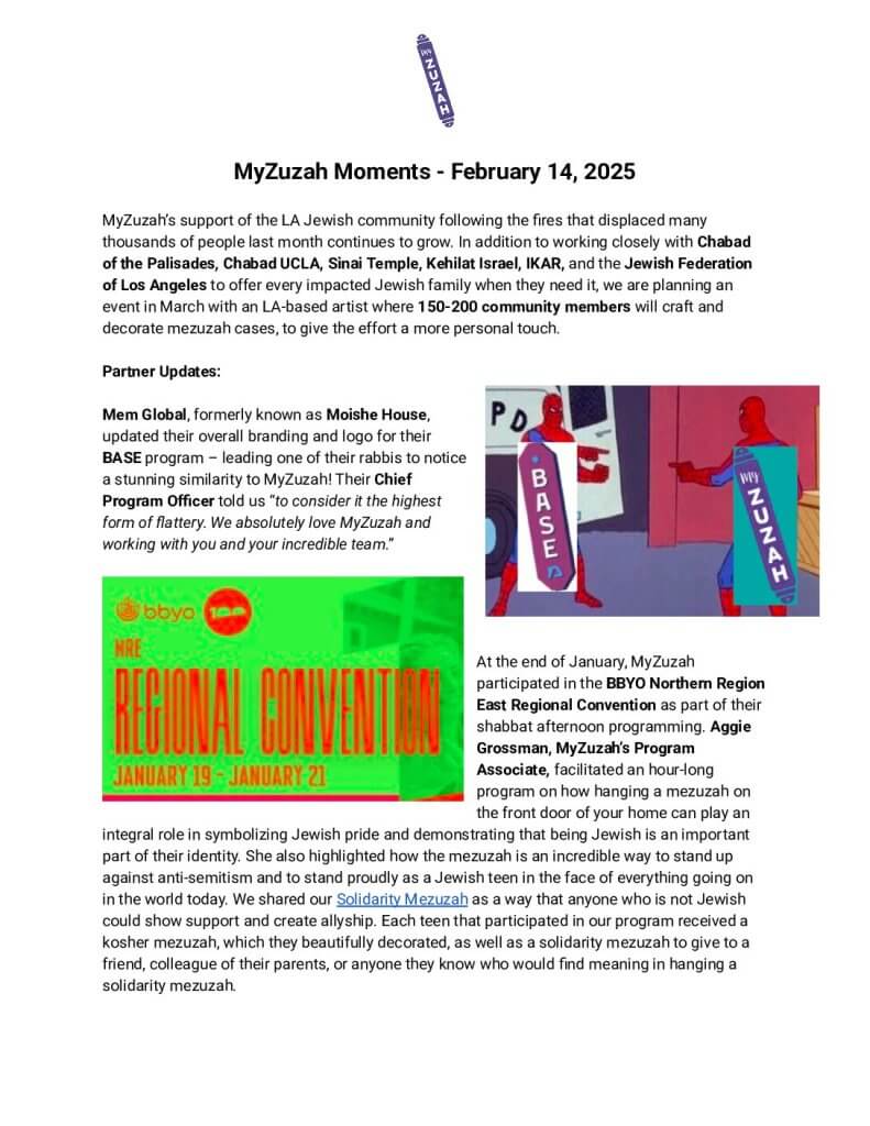 thumbnail of MyZuzah Moments – February 14, 2025